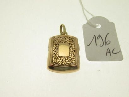 1 pendentif porte-souvenir monture or rose...