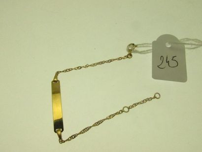 1 identity bracelet for children, gold, unetched...