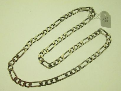 1 silver alternating chain link, humpbacked...