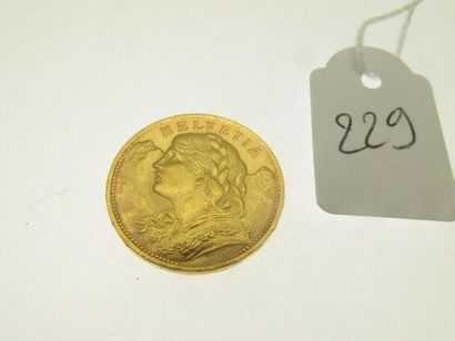 1 pièce de 20Frs or Suisse 1935 6,4g