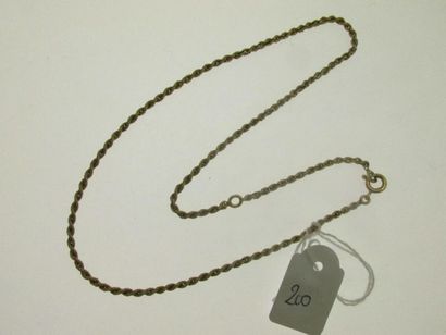 1 chaîne maille corde or, avec maillon intermédiaire,...