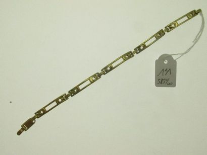 1 bracelet or bas-titre 585°/°° à maillons...