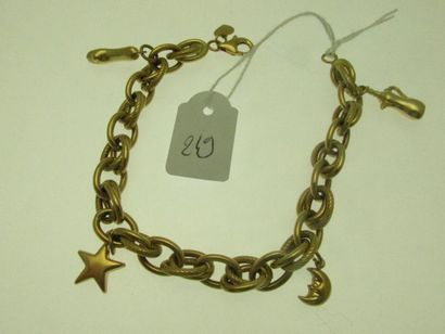 1 bracelet with alternately lined links,...