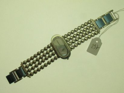 1 CACHAREL ladies' watch bracelet, oval stainless...