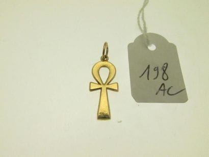 1 croix de vie or, bossuée 1,6g AC
