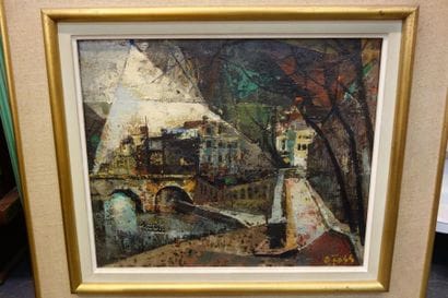 La promenade des clochards, Huile sur toile,...