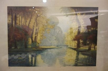 Lithographie signée Chabridon 