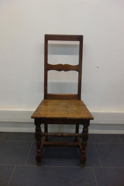 Chaise rustique en bois naturel, Alsace ?...