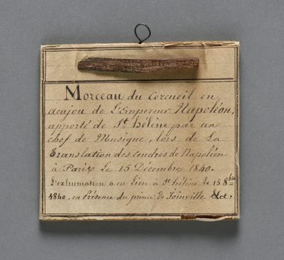 Morceau du cercueil en acajou de l'Empereur...