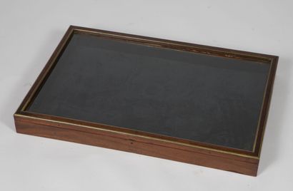 Petite vitrine de collections, en acajou...