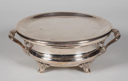 CHRISTOFLE. 

Chauffe-plat en métal argenté,...