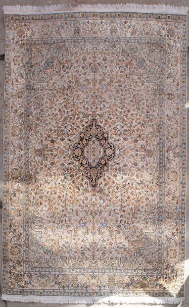 TAPIS INDE CACHEMIR CHAINE COTON VELOURS...