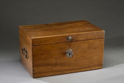Rare coffret de changeur en noyer blond,...