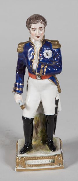 Saxe, dans le goût, statuette du Maréchal...