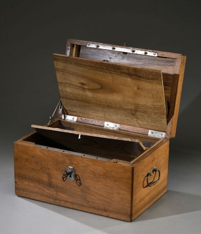 Rare coffret de changeur en noyer blond,...