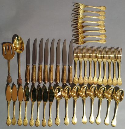 PUIFORCAT.

Partie de ménagère en vermeil...