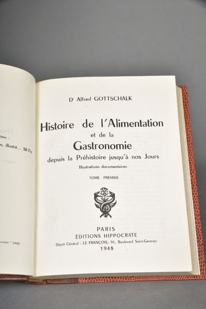 GOTTSCHALK Alfred, Histoire de l'alimentation...