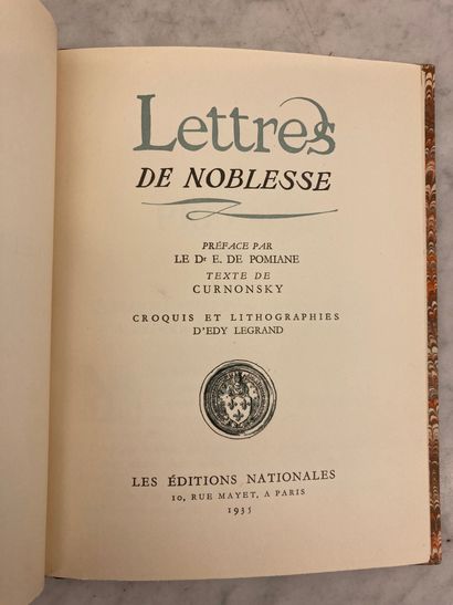 CURNONSKY, Lettres de noblesses, préface...