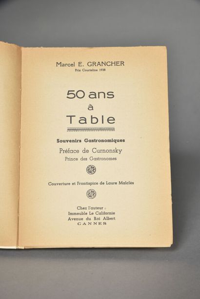 GRANCHER MARCEL, 50 ans à table, 1952, n°570,...