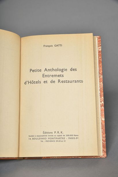 Gatti. Petite anthologie des entremets d'hôtels...
