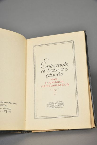 DUMONT LESPINE, Entremets et Boissons Glacés...