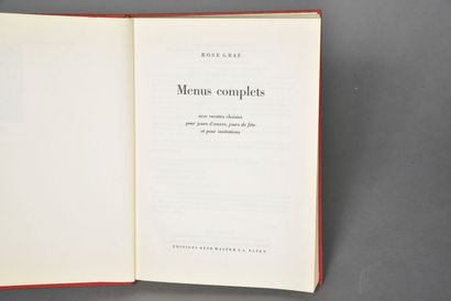 GRAF ROSE, Menus complets, 1949, un volume...