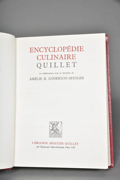 QUILLET, L'encyclopédie culinaire, Librairie...