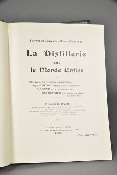 TAQUET Paul, La distillerie dans le monde...