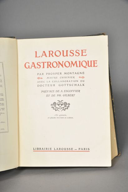 MONTAGNE Prosper, Larousse gastronomique,...