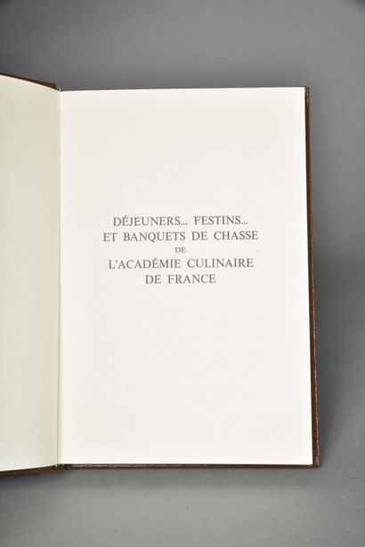 Académie culinaire de France, Déjeuner festin...