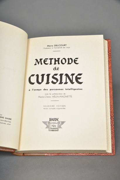 DELCOURT Marie, Méthodes de cuisine à l'usage...