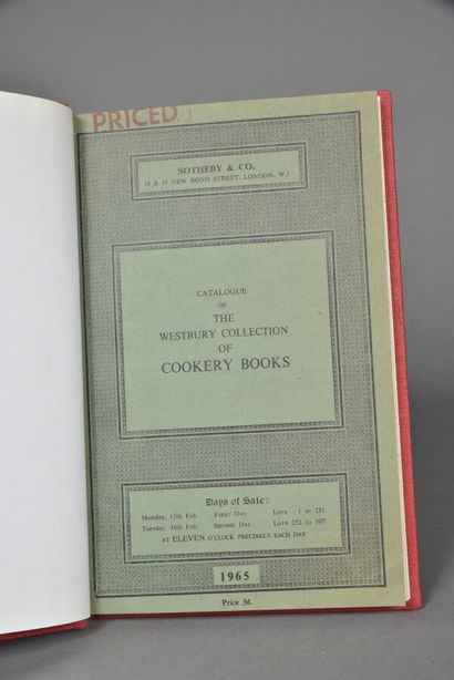 Catalogue of the Westbury Collection of Cookery...