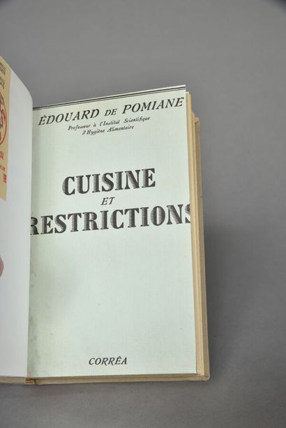 POMIANE E. DE, Cuisine et restrictions, Paris...