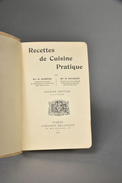 SCHEFER et FRANCOIS, Recettes de cuisine...
