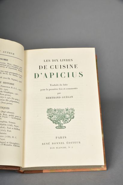APICIUS, Les Dix livres de cuisine d'Apicius....