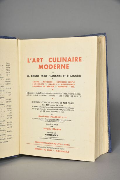 PELLAPRAT, L'art culinaire moderne, la bonne...