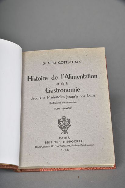 GOTTSCHALK Alfred, Histoire de l'alimentation...