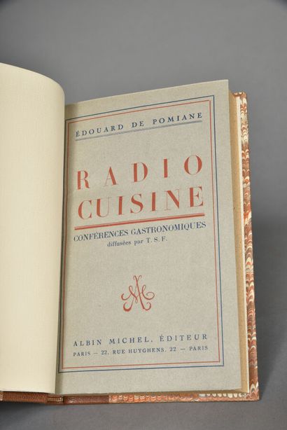 POMIANE E. DE, Radio cuisine : conférences...