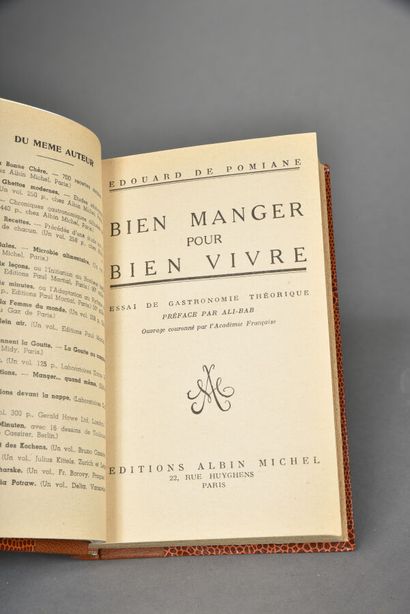 POMIANE E. DE, Bien manger pour bien vivre,...