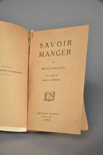 BRILLAT-SAVARIN, Savoir manger, s.d., un...