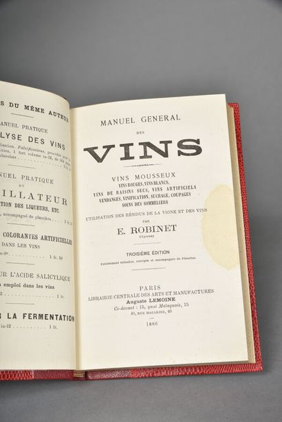 Robinet, Manuel général des vins, 3ème édition,...