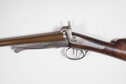 2-shot hunting rifle, with pins, locks engraved...