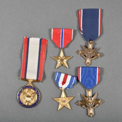 ETATS UNIS. DSC (2), DSM, STARS (2), lot...