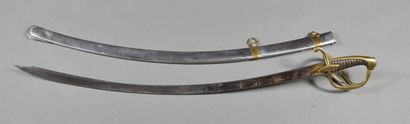 Light Cavalry officer saber, 3 pronged hilt,...