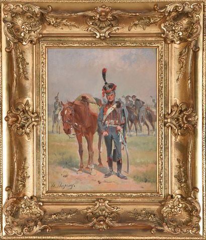 HENRI DUPRAY (1841/1909), HUSSARD du 8°REGIMENT,...