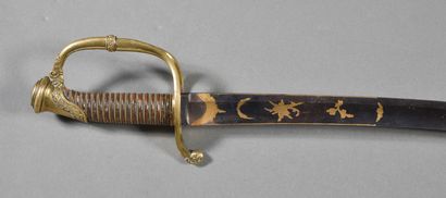 Officer's sword mod.1821, blue and gold blade...