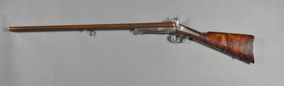 2-shot hunting rifle, with pins, locks engraved...