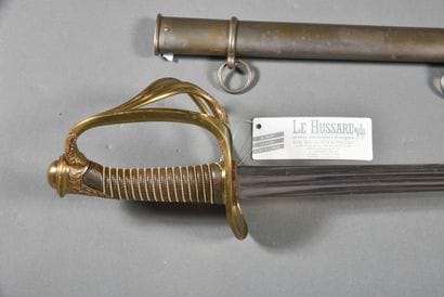 Sabre Officier Carabinier, modèle 1854, garde...