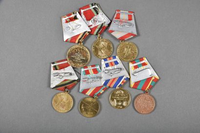 URSS. Médailles diverses, lot de 7.