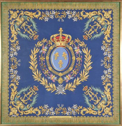 TISSU/FOULARD, CHARLES X, étendard de la...